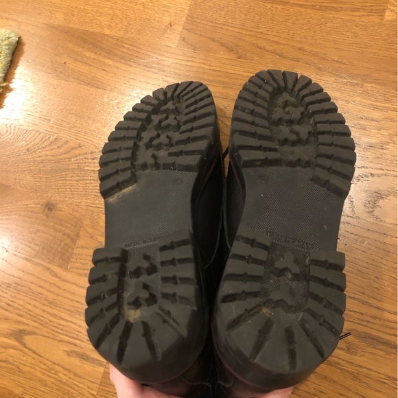 Black leather combat boots - Picture 5 of 10